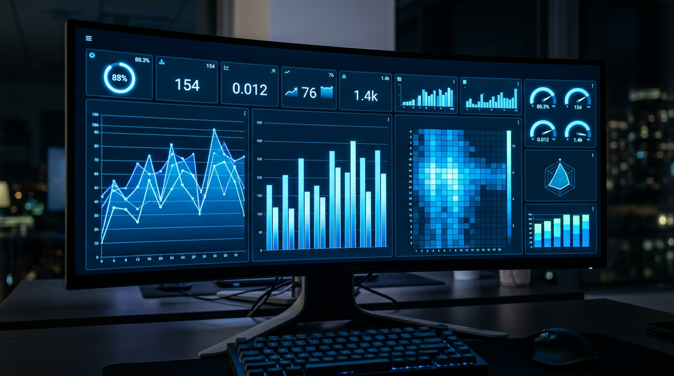 Dashboard con metriche di salute del codice: complessità ciclomatica, copertura test, rapporto di duplicazione