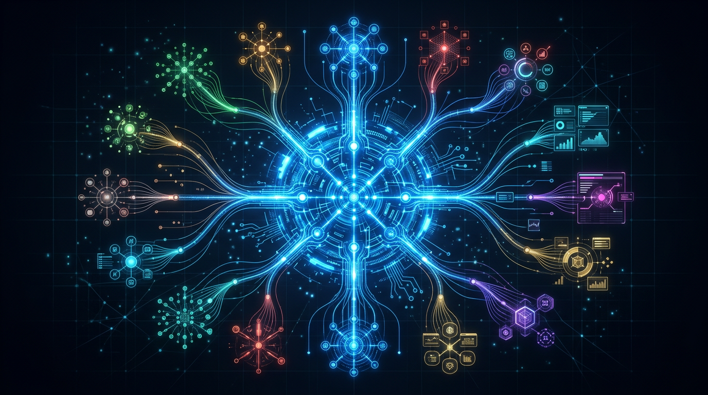Diagramma dell'evoluzione architetturale: monolite SaaS legacy trasformato in architettura a plugin per 200 clienti